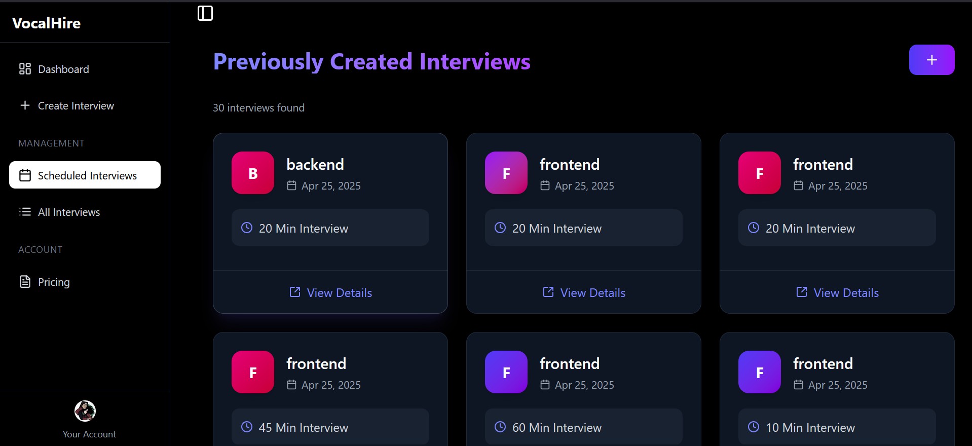 VocalHire: Real-Time Interview Platform screenshot 4